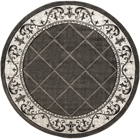 United Weavers Of America 7 ft. 10 in. Bristol Altamont Gray Round Rug 2050 10972 88R